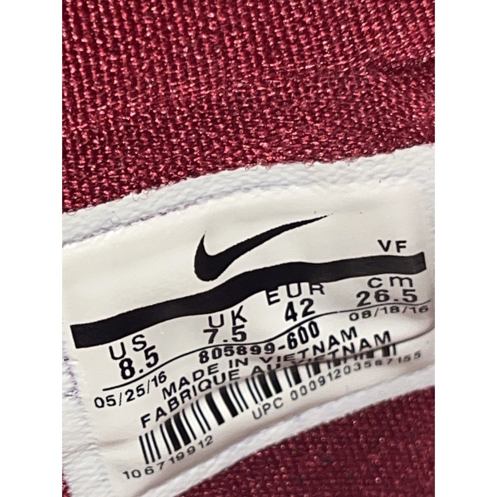Nike Lunar Force 1 DuckBoots‎ Men's 8.5 Team Red Leather Waterproof - Picture 8 of 13